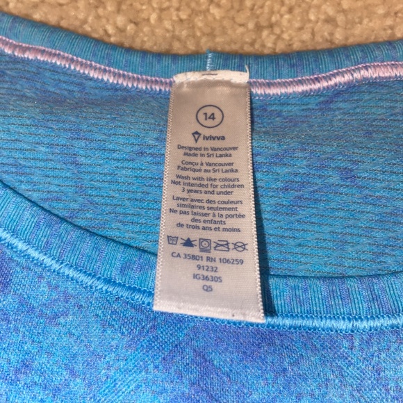 Kids Lululemon Long Sleeve Swiftly Tech - Picture 2 of 2